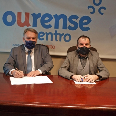 Firma convenio de colaboración entre CCA Ourense y la Federación Provincial de Comercio, Turismo y Mercados de Pontevedra
