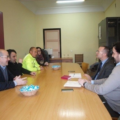 Primer encuentro entre miembros de la Junta Directiva del CCA Ourense Centro y Jesús Vázquez Abad