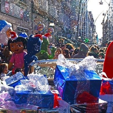 Visita de Papa Noel e os seus amigos