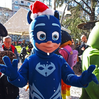 Visita de Papa Noel e os seus amigos