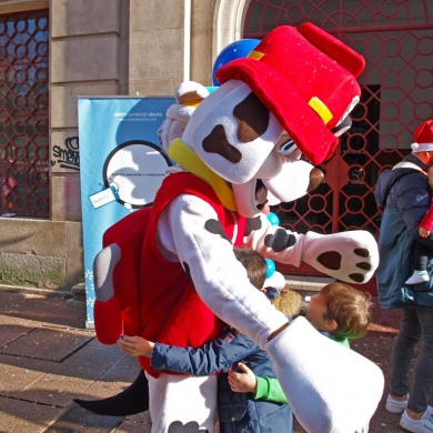 Visita de Papa Noel e os seus amigos