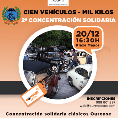 Concentración y ruta urbana solidaria "Cien Coches - Mil Kilos"