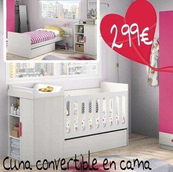 Cuna convertible en cama