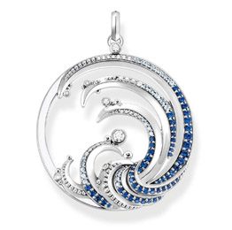 Colgante ola con piedras azul Thomas Sabo