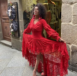 Vestido macramé Antica Sartoria